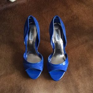 Blue high heels